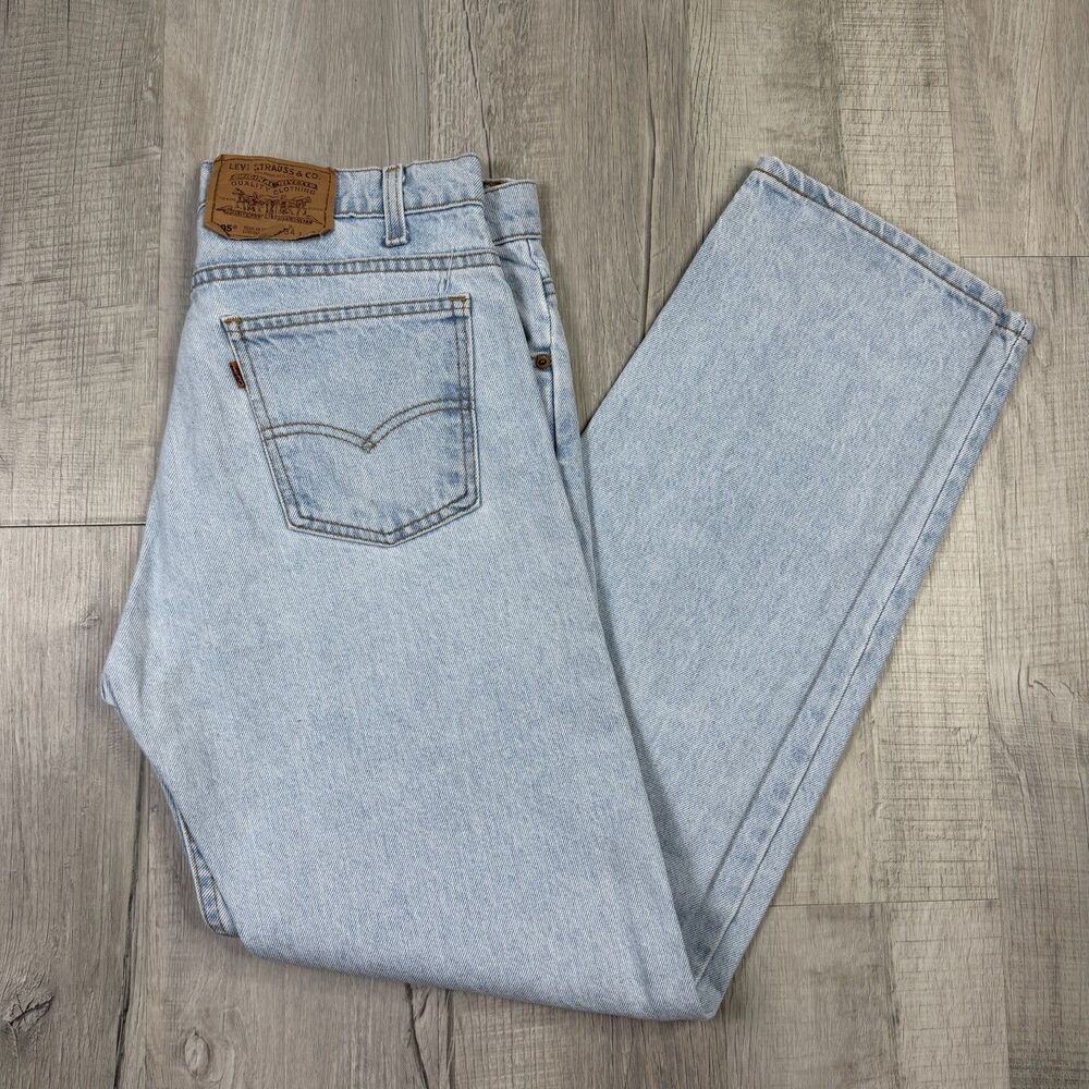 Vintage Levi’s 505 Orange Tab Jeans 34x32 Made In USA Distressed Faded Denim X